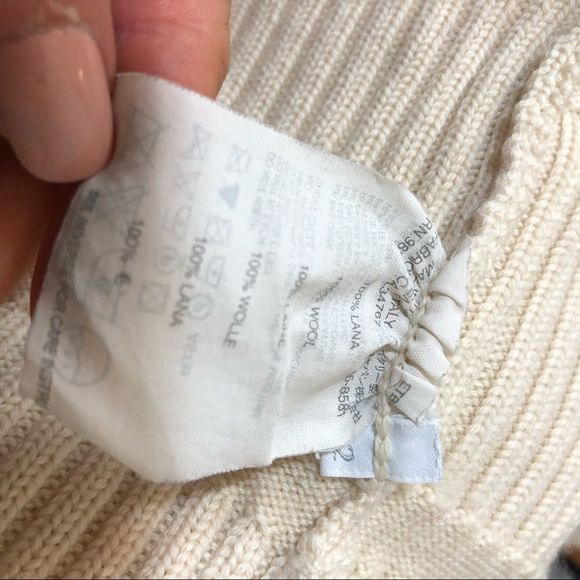 !!SOLD!! Vintage PRADA cream 100% Wool full zip, ribbed cardigan sweater Small - Picture 10 of 13